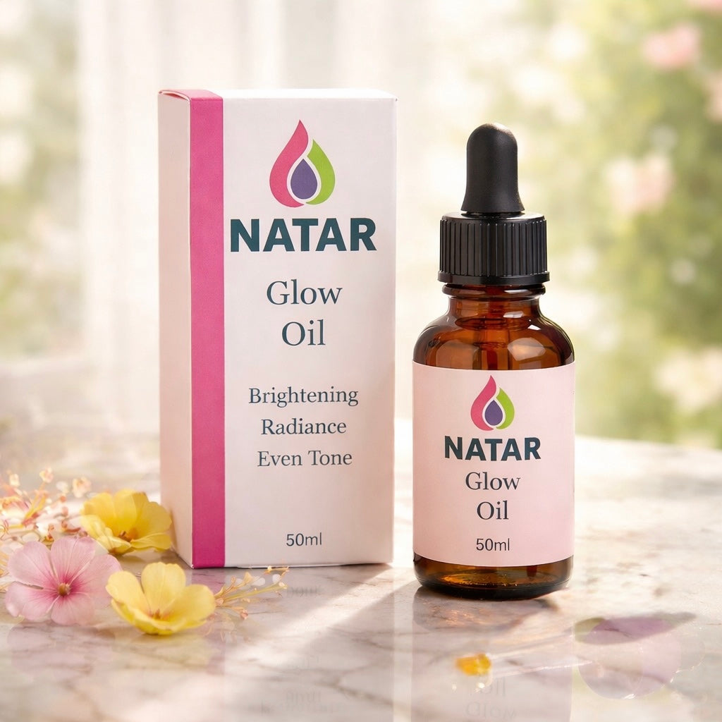 NATAR Glow Oil | Natural Facial, Hair and Body Oil for Radiant All Over Glow.